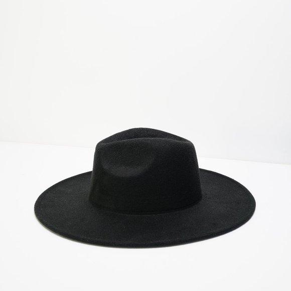 Black Wide Brim Fedora